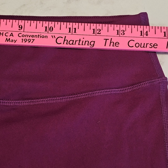 Namastetics Ballet Wrap Leggings Fuchia Gray Size L High Rise Scrunch Yoga Dance - Picture 5 of 9